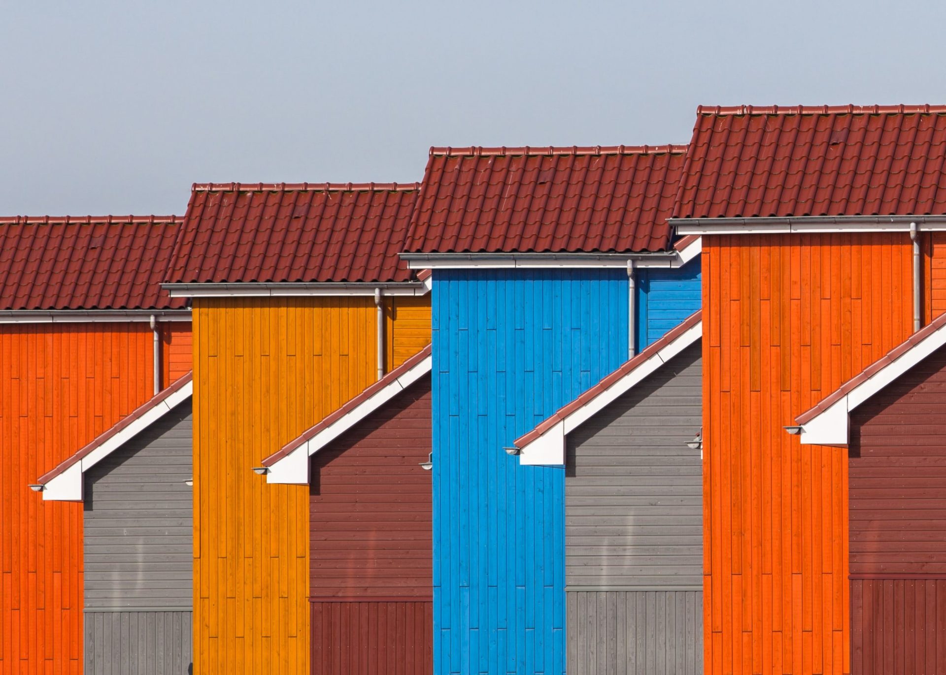 colourful houses in a row